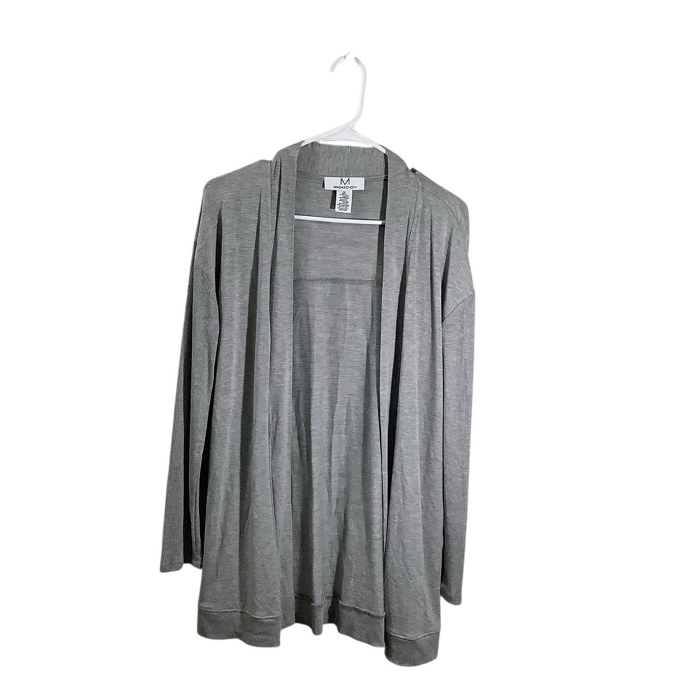 Magaschoni Gray Open Front Women's Sweater